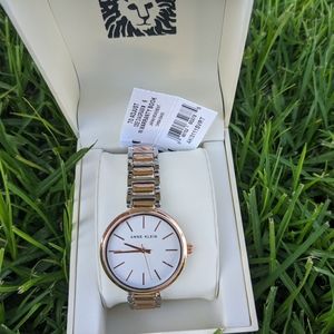 Anne Klein two tone rose gold bracelet watch